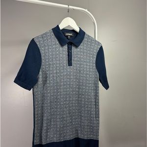 Jacquard Short Sleeve Polo Sweater